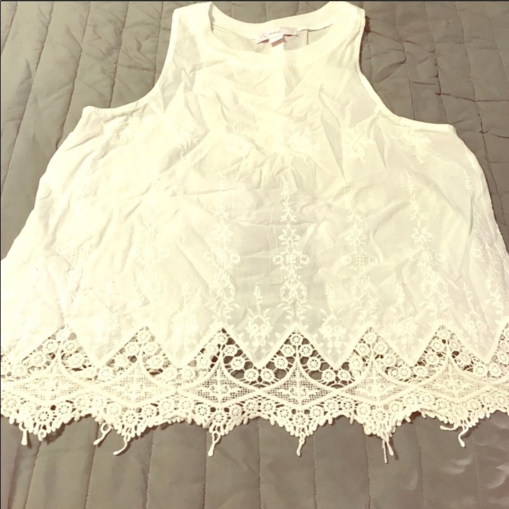 Cute open back lace top